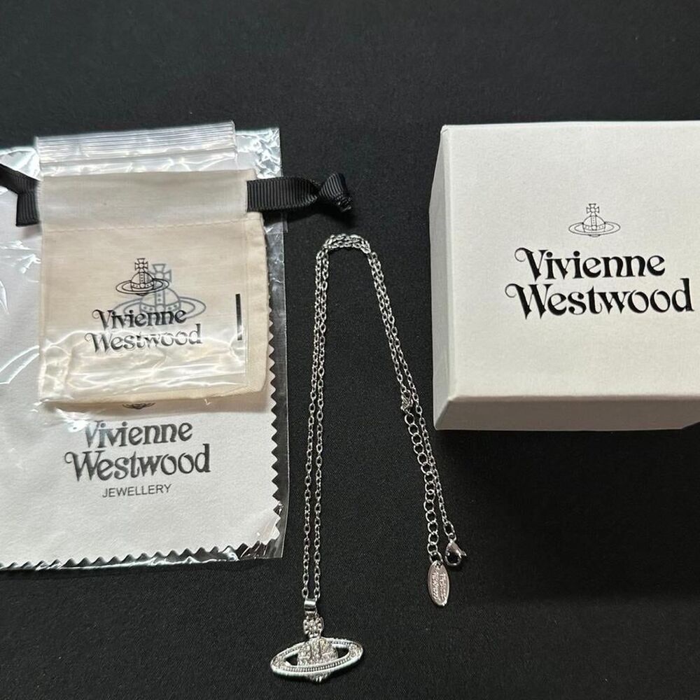 Vivienne Westwood Silver Orb Necklace, Saturn Planet Pendant - Picture 4 of 5